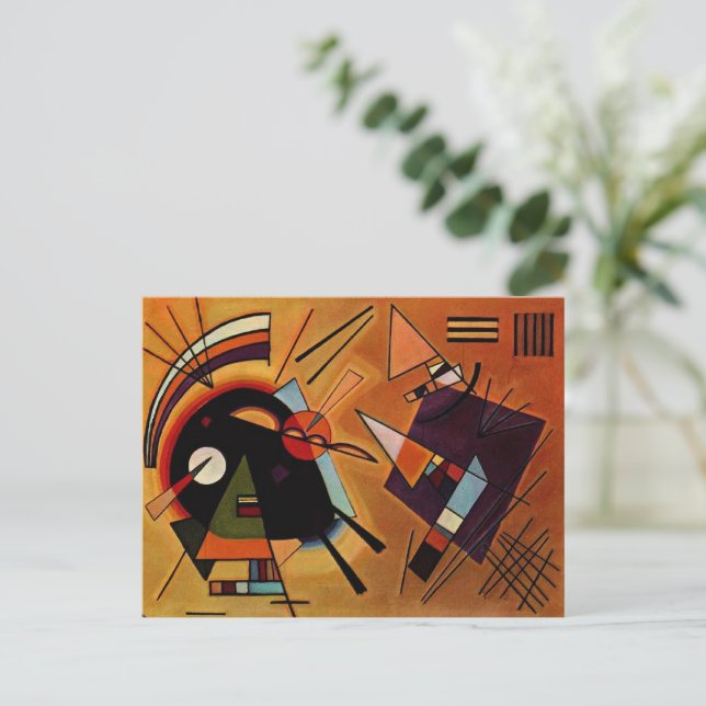 Cartão Postal Kandinsky - Preto e Violeta, (Em pé/Frente)