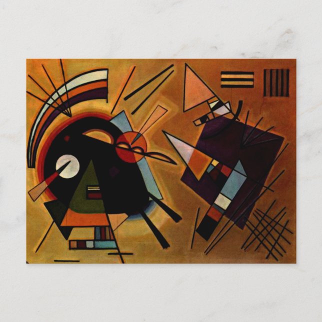 Cartão Postal Kandinsky - Preto e Violeta, (Frente)