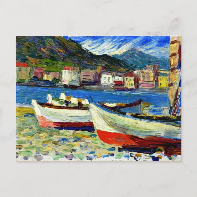 Cartão Postal Kandinsky - Rapallo Boats (Frente)