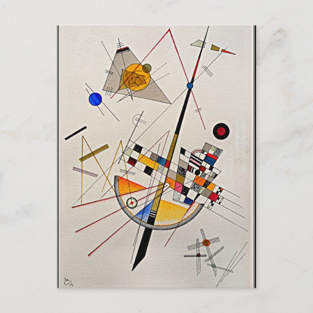 Cartão Postal Kandinsky - Tensão delicada (Frente)