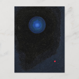 Cartão Postal Kandinsky - trabalho de arte azul, famoso,