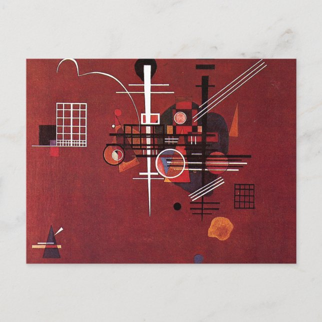 Cartão Postal Kandinsky - Vermelho Dull (Frente)