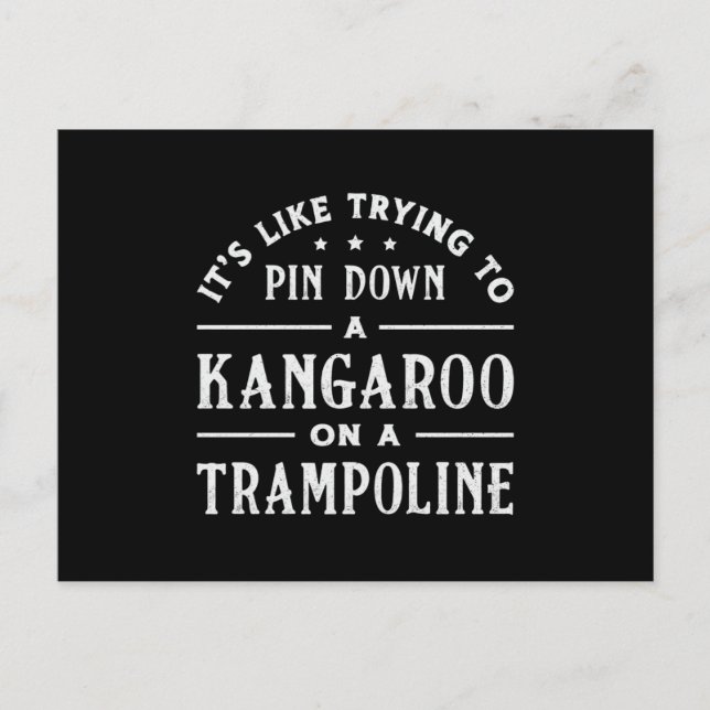 Cartão Postal Kangaroo: Trampoline De Gymnast (Frente)