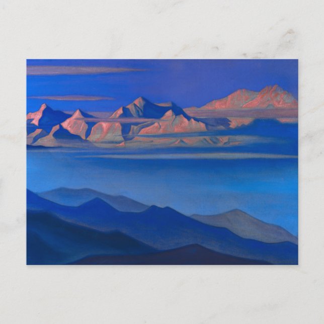 Cartão Postal Kangchenjunga, 1944, por Nicholas Roerich (Frente)