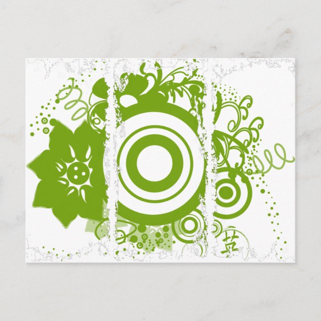 Cartão Postal Kanji para o Círculo Flor de Coragem (Frente)