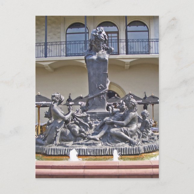 Cartão Postal Kansas City, Missouri Plaza Fountain (Frente)