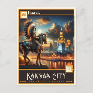 Cartão Postal Kansas City, Missouri   Vintage