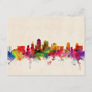 Cartão Postal Kansas City Skyline Cityscape