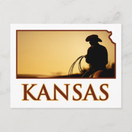 Cartão Postal Kansas Cowboy