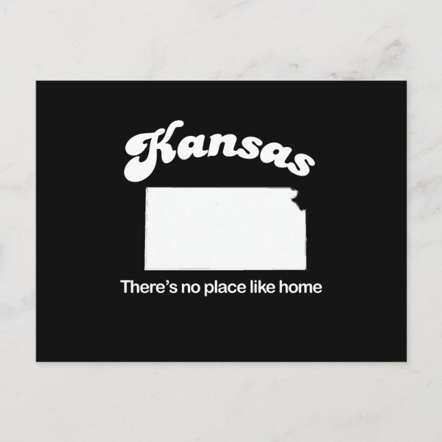 Cartão Postal Kansas - Não há lugar como camiseta caseira (Frente)