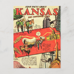 Cartão Postal Kansas o Estado do Girassol