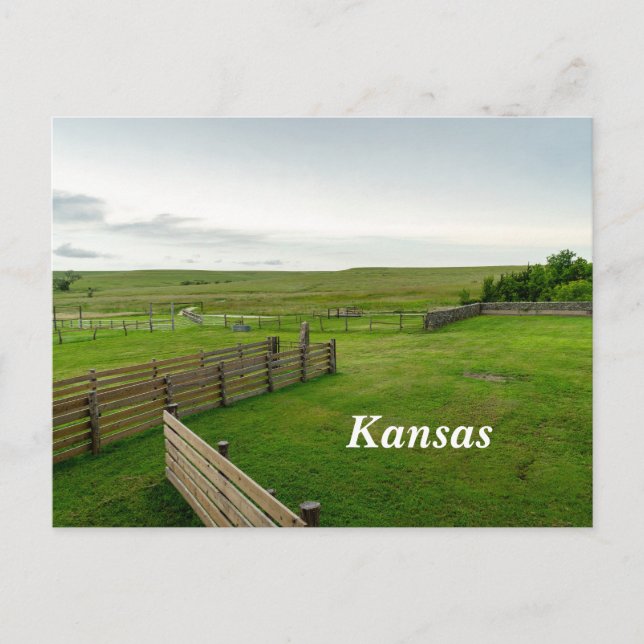 Cartão Postal Kansas Prairie (Frente)