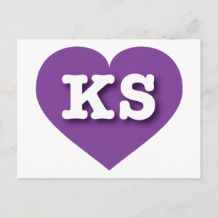 Cartão Postal Kansas Purple Heart - Eu amo KS