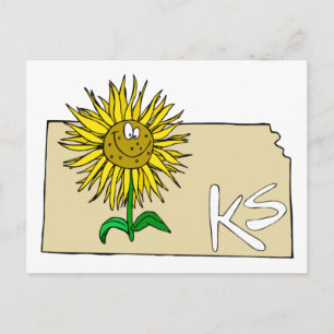 Cartão Postal Kansas Sunflower