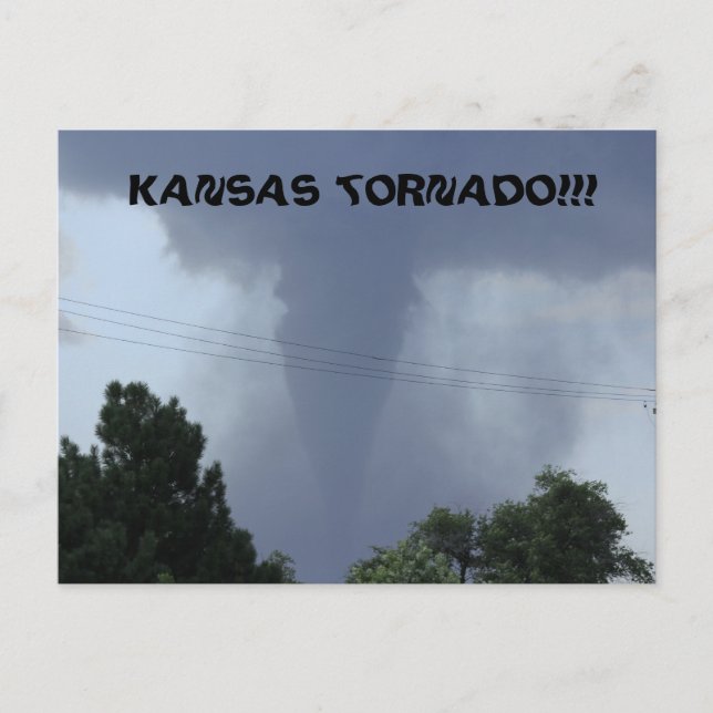 Cartão Postal Kansas Tornado Post Card (Frente)
