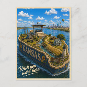 Cartão Postal Kansas Wish You Were Here Série de álbuns por
