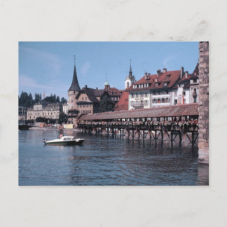 Cartão Postal Kapellbrücke (Ponte da Capela), Lucerne Swtizerlan