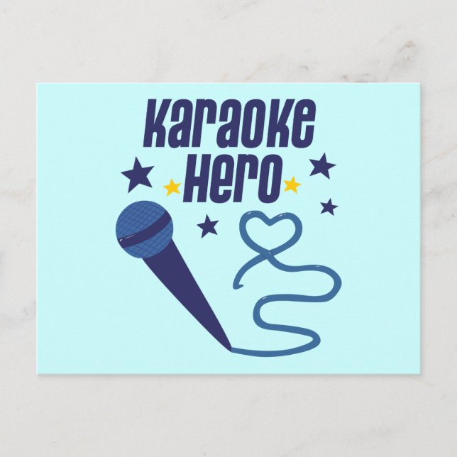 Cartão Postal Karaoke Hero (Frente)