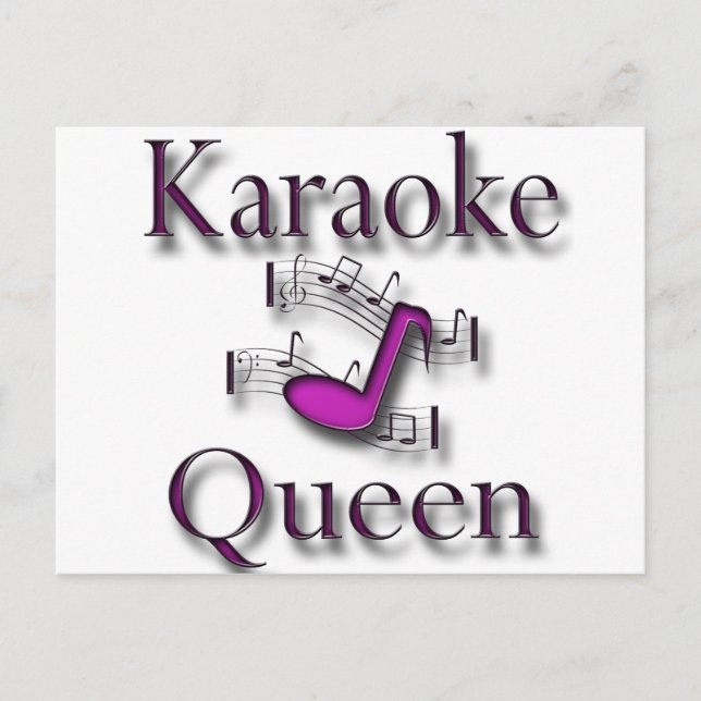 Cartão Postal Karaoke Queen (Frente)