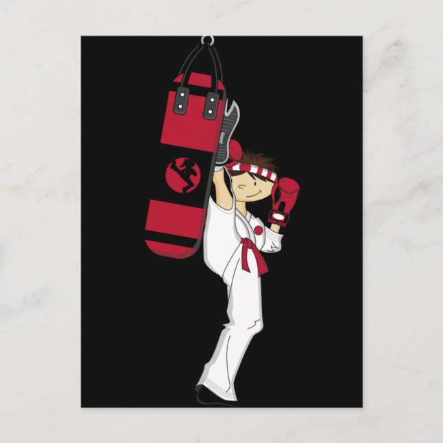 Cartão postal Karate Boy (Frente)