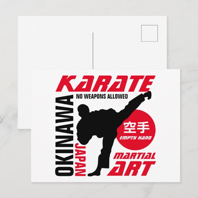 Cartão Postal Karate Man (Frente/Verso)