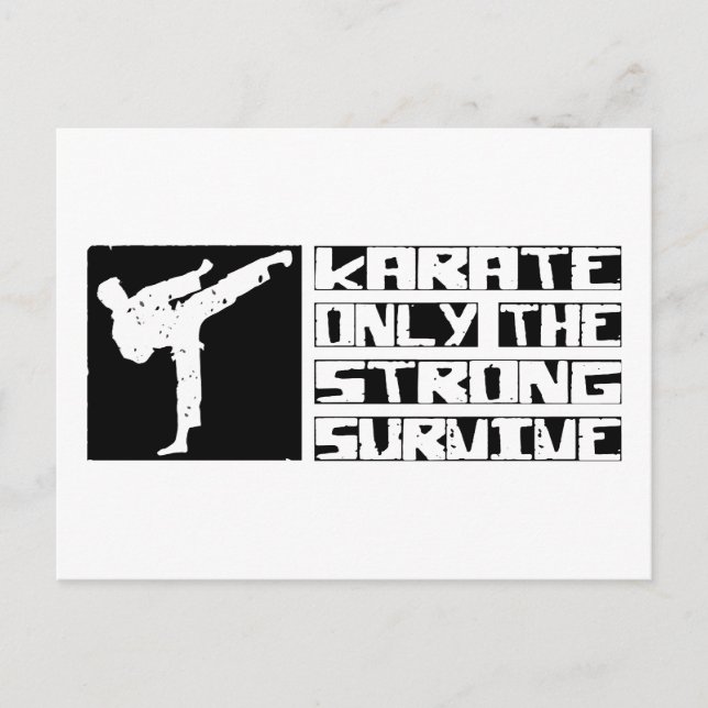 Cartão Postal Karate Survive (Frente)
