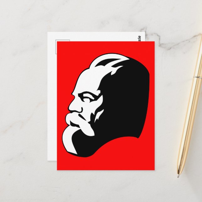 Cartão Postal Karl Marx, Comunismo, Socialismo, União Soviética (Frente/Verso In Situ)