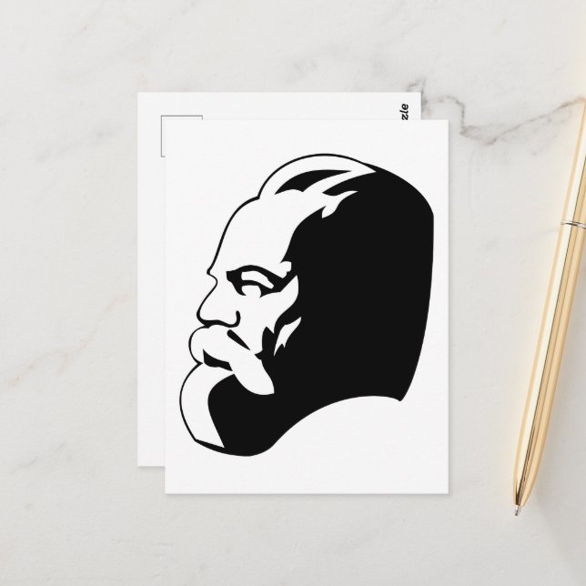 Cartão Postal Karl Marx, Comunismo, Socialismo, União Soviética (Frente/Verso In Situ)