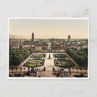 Cartão Postal Karlsruhe, vista geral, Baden, Alemanha magnifico