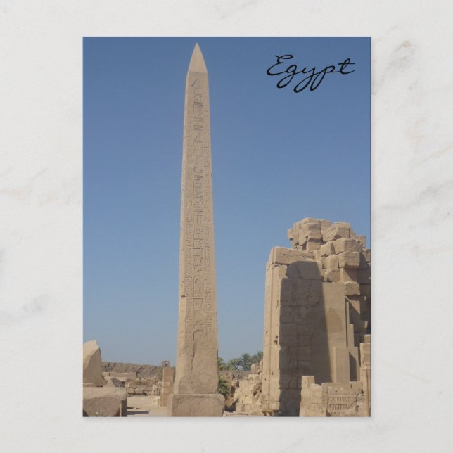 Cartão Postal karnak obelisk (Frente)