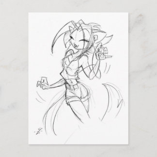 Cartão Postal Kat IPod