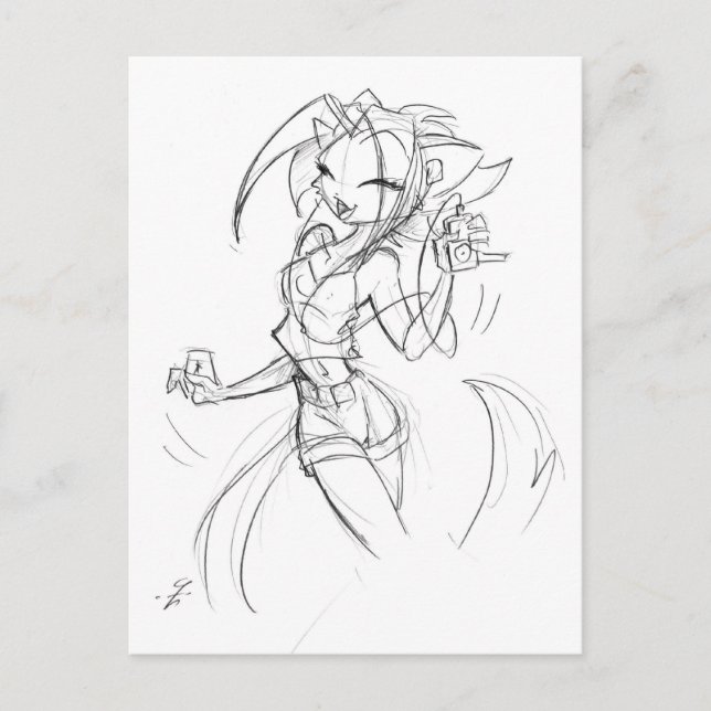 Cartão Postal Kat IPod (Frente)