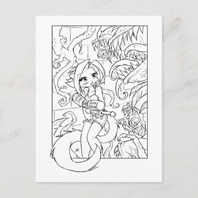 Cartão Postal Kat Venus Flytraps (Frente)