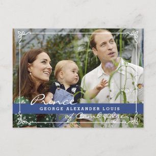 Cartão Postal Kate Middleton Prince George