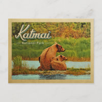 Katmai National Park Bears Vintage