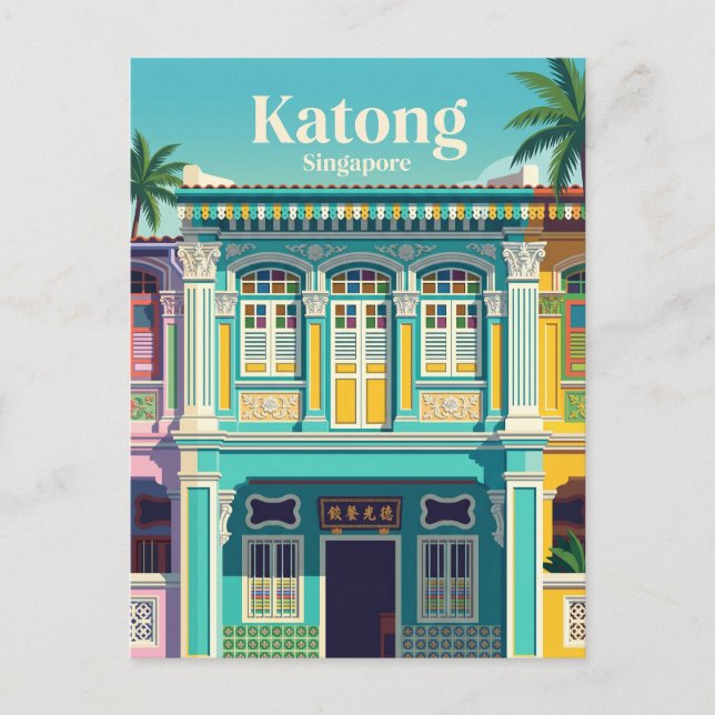 Cartão Postal Katong Singapura (Frente)