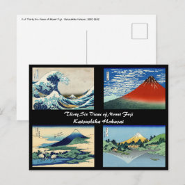 Cartão Postal Katsushika Hokusai - 36 visualizações do Monte Fuj