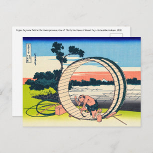Cartão Postal Katsushika Hokusai - Fujimigahara, Província de Ow