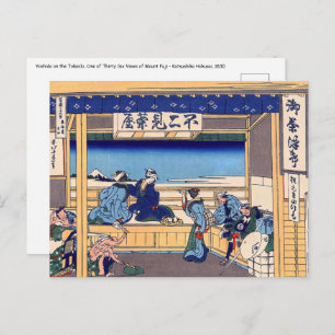 Cartão Postal Katsushika Hokusai - Yoshida no Tokaido