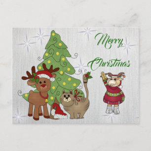 Cartão Postal Katzenweihnachten