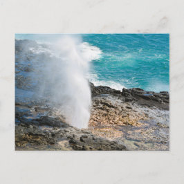 Cartão Postal Kauai Aqua Ocean Chifre Jorrando Poipu 
