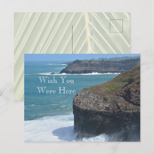 Cartão Postal Kauai Hawaii Ocean Kilauea (Frente/Verso)