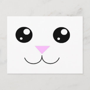 Cartão Postal Kawaii Animal Face
