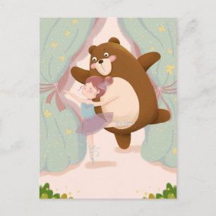 Cartão Postal Kawaii Bear