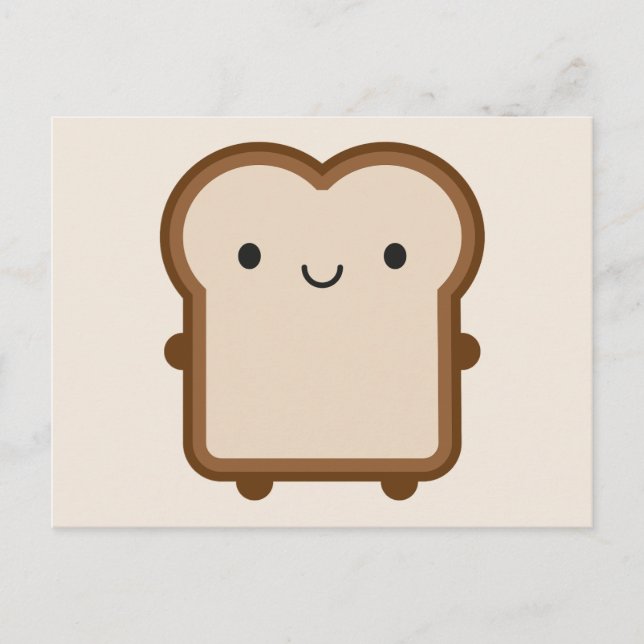 Cartão Postal Kawaii Bread / Toast (Frente)