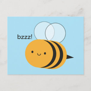 Cartão Postal Kawaii Buzzy Bumble Bee
