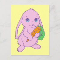 Kawaii Cute Cartoon Bunny Rabbit Carrot