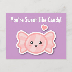 Cartão Postal Kawaii e Doce Como Doce