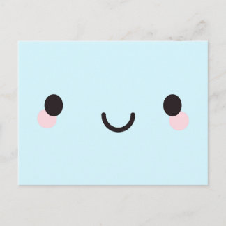 Cartão Postal Kawaii Happy Face