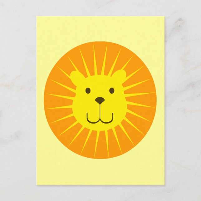CARTÃO POSTAL KAWAII LION SUNSHINE SWEETY (Frente)